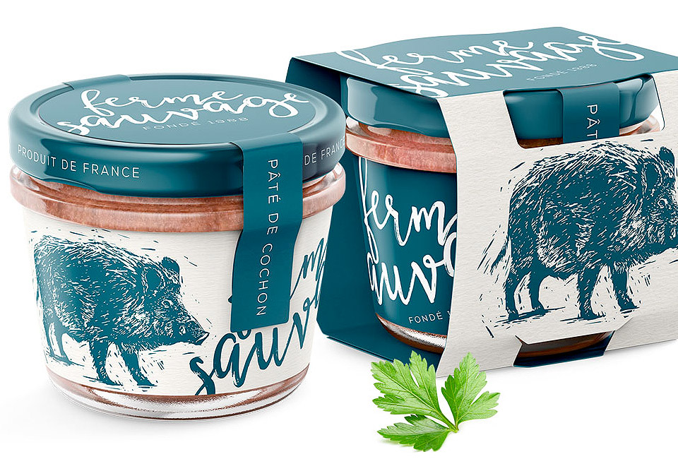 ferme sauvage packaging illustration