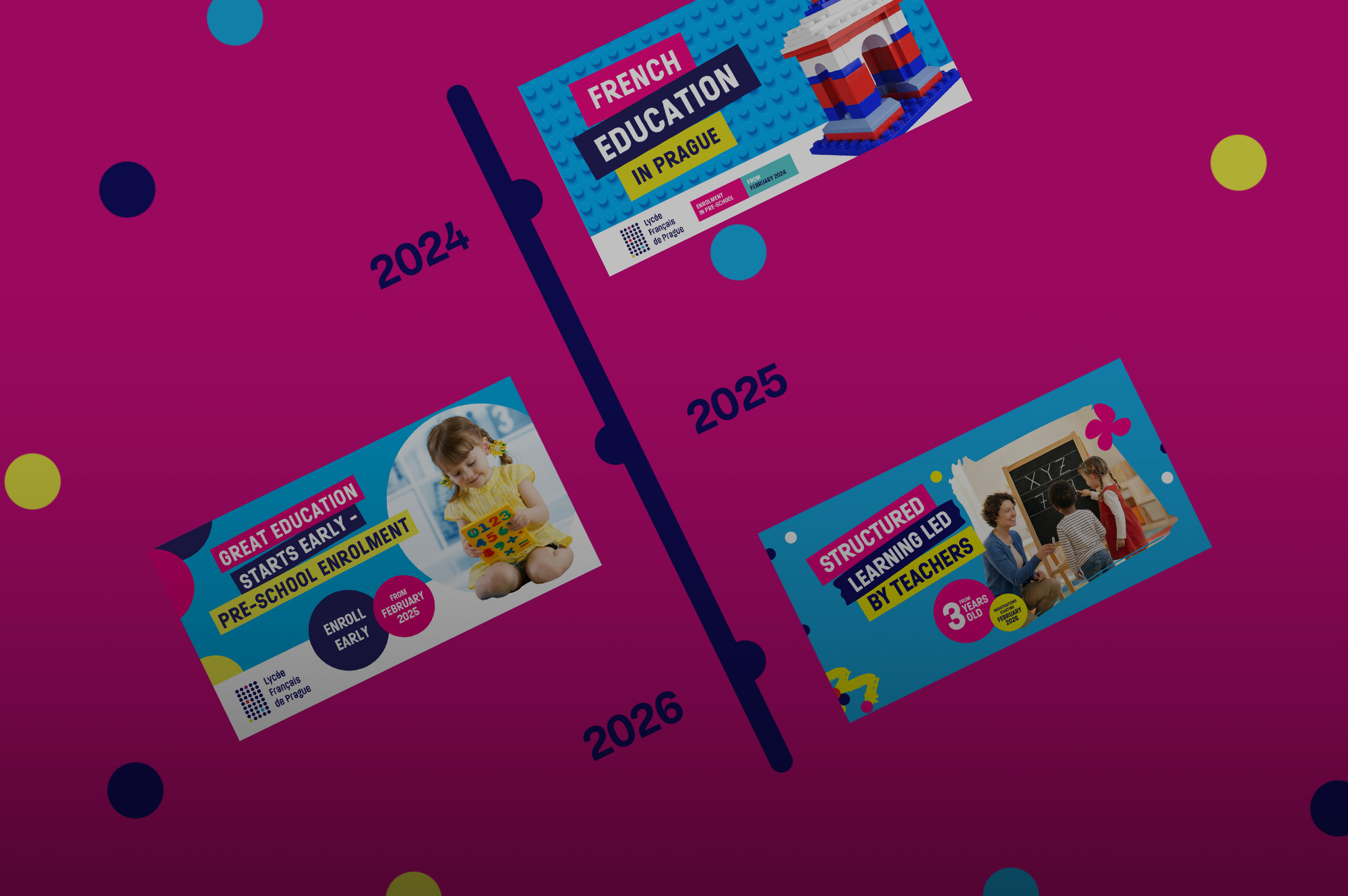 Lycee Francais de
Prague creative graphic campaign