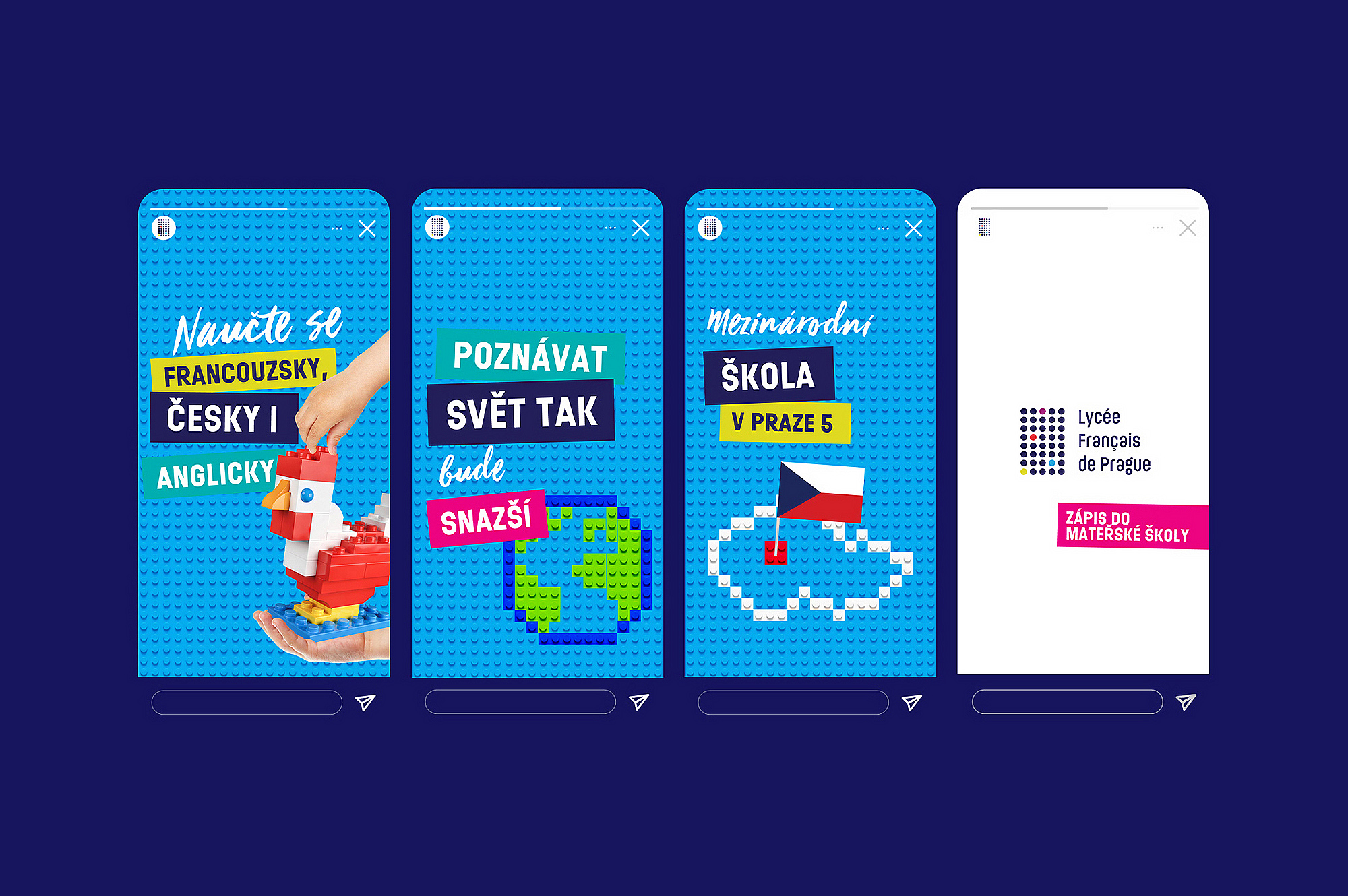 Lycee Francais de
Prague creative graphic campaign