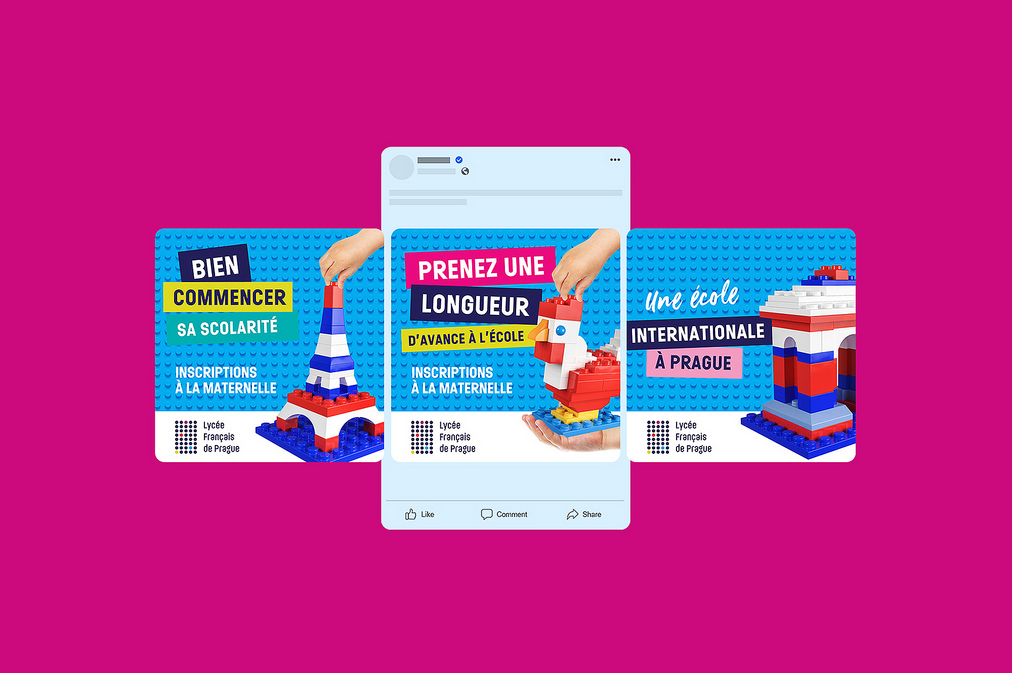 Lycee Francais de
Prague creative graphic campaign