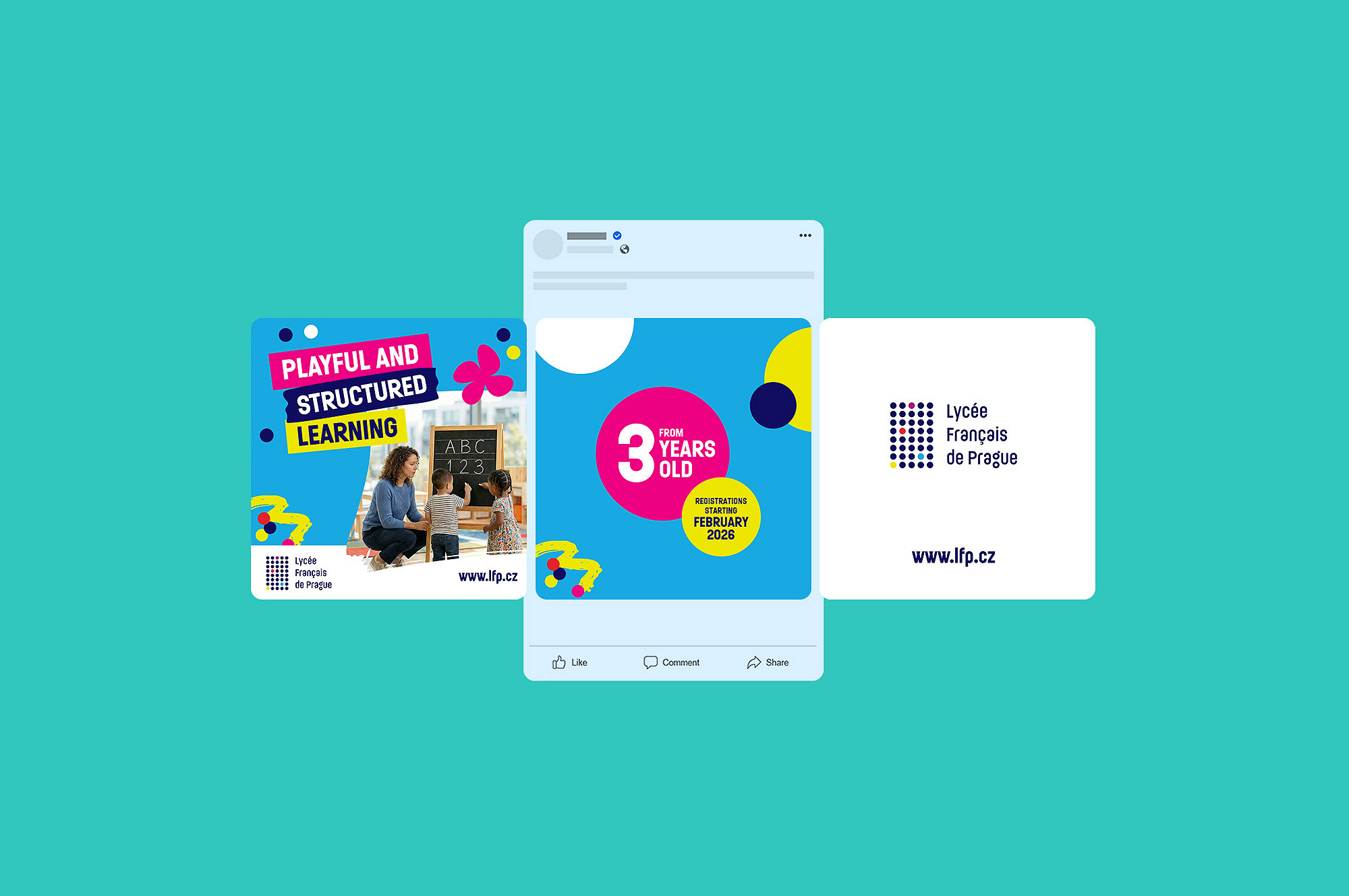 Lycee Francais de
Prague creative graphic campaign