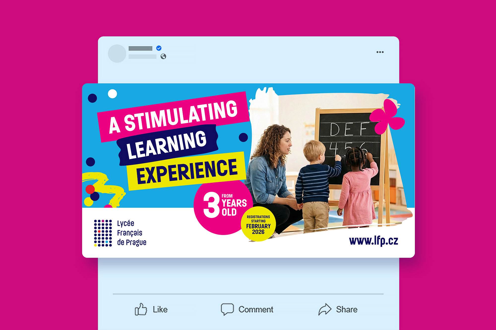 Lycee Francais de Prague creative graphic campaign