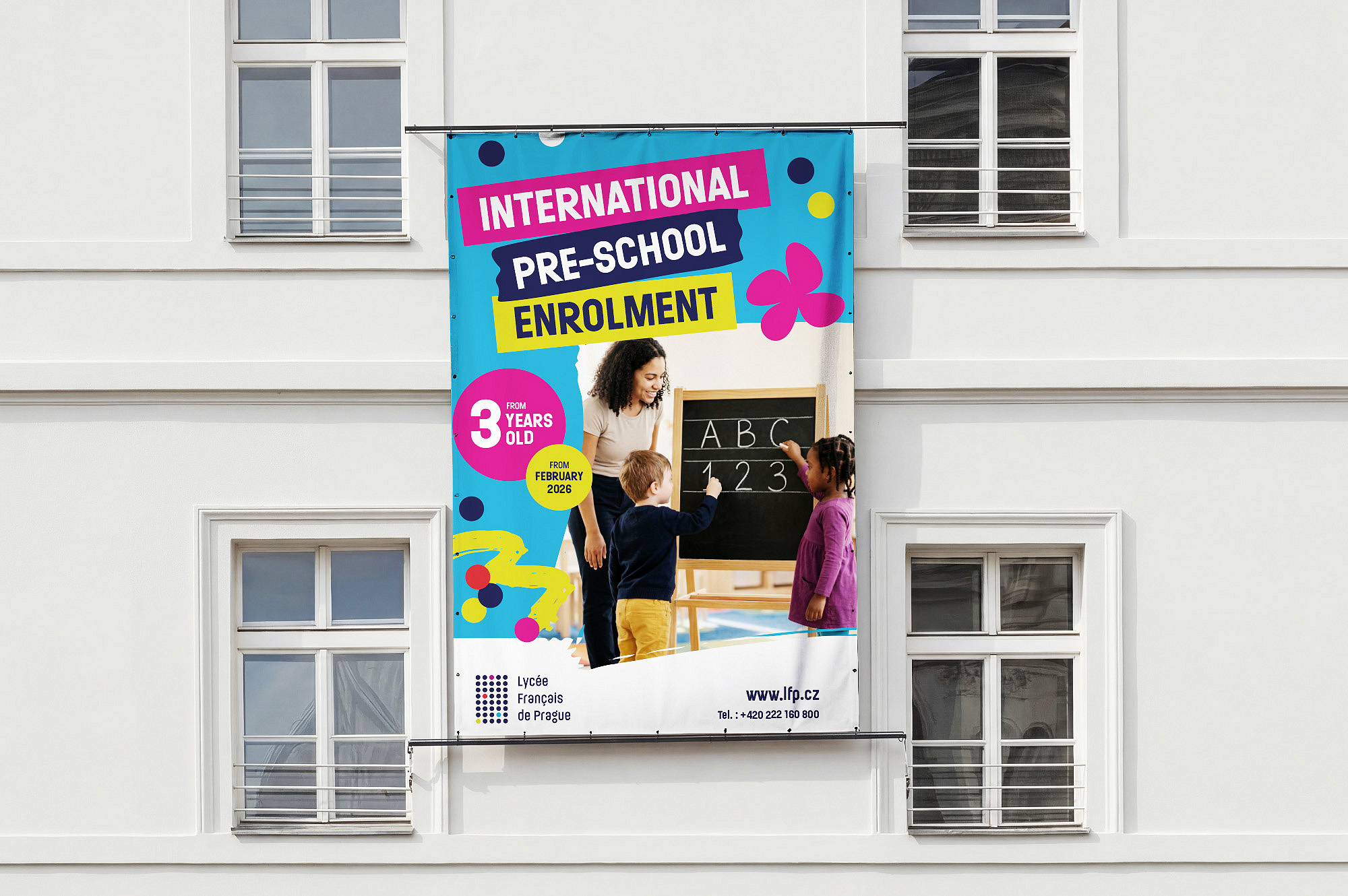 Lycee Francais de
Prague creative graphic campaign