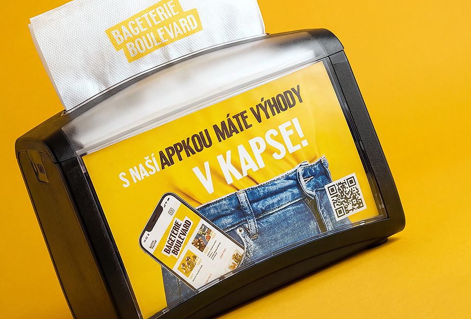 Kommunikationsdesign für die neue Bageterie Boulevard Food-Delivery-App