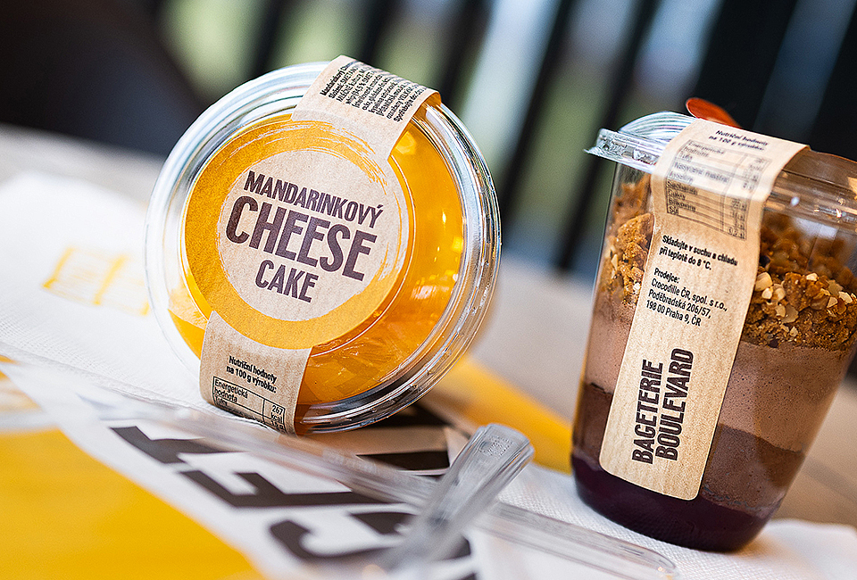 Verpackungsdesign für Desserts bei Bageterie Boulevard