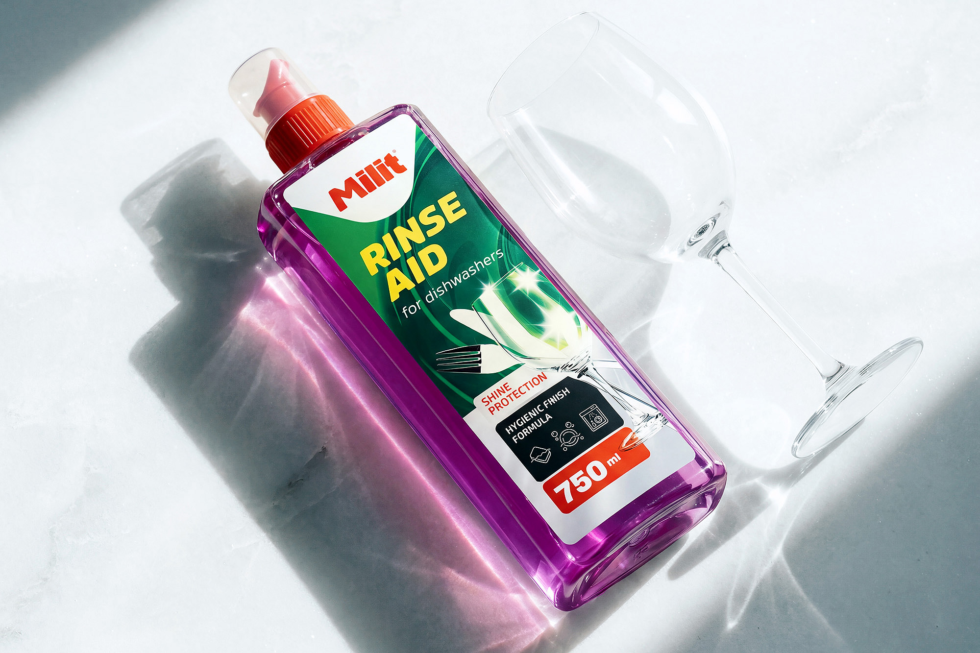 Milit washing machine tablets power salt shine modern packaging