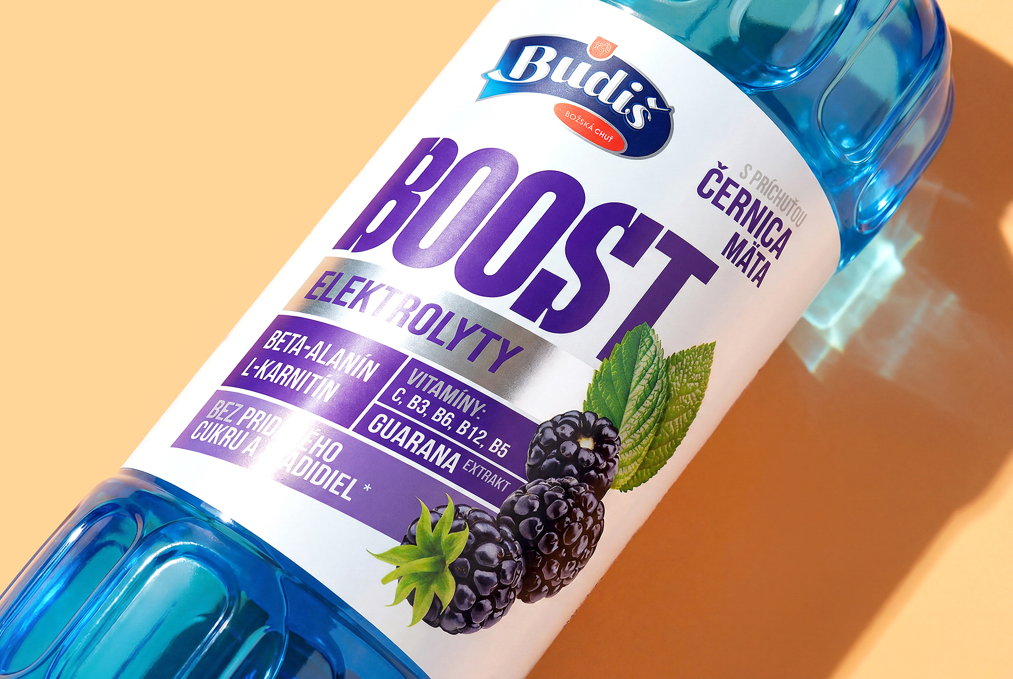 Packaging design pre funkčné vody Budiš