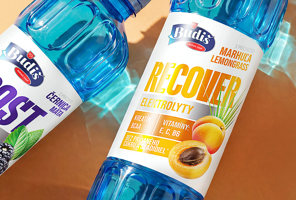 Packagingdesign für funktionale Wässer von Budiš.